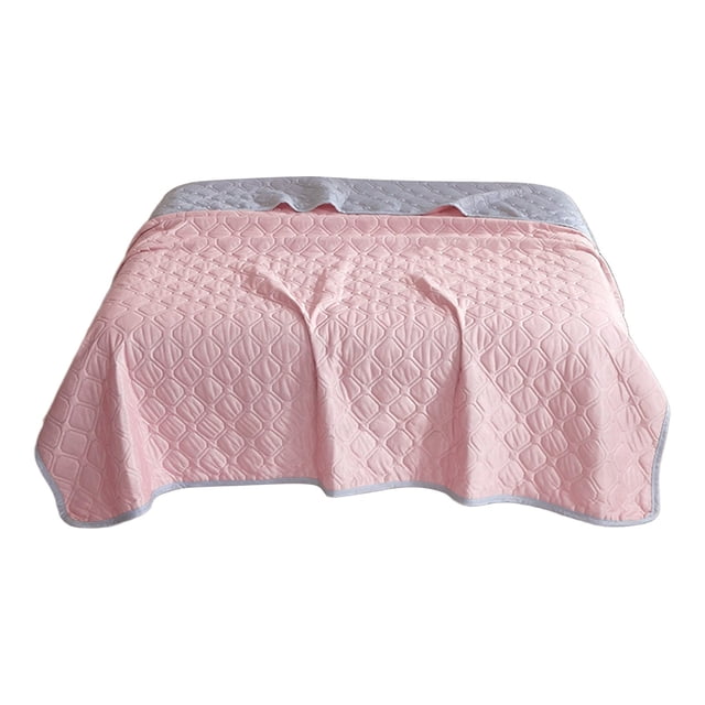 Summer Blanket 180x200cm Summer Cool Feeling Silk Conditioning Quilt Blanket Summer Quilt Solid Color Conditioning Quilt Thin Quilt Cool Feeling Machine Washable Legear Cooling Blanket Pink