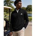 thumbnail image 2 of adidas Mens Long Sleeve Quarter Zip Pullover (Black, Large), 2 of 8