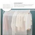thumbnail image 3 of ifundom White PEVA Closet Storage Bags for Clothes Rack, 2-Pack Water-Resistant Garment Covers for Clothing, 3 of 6