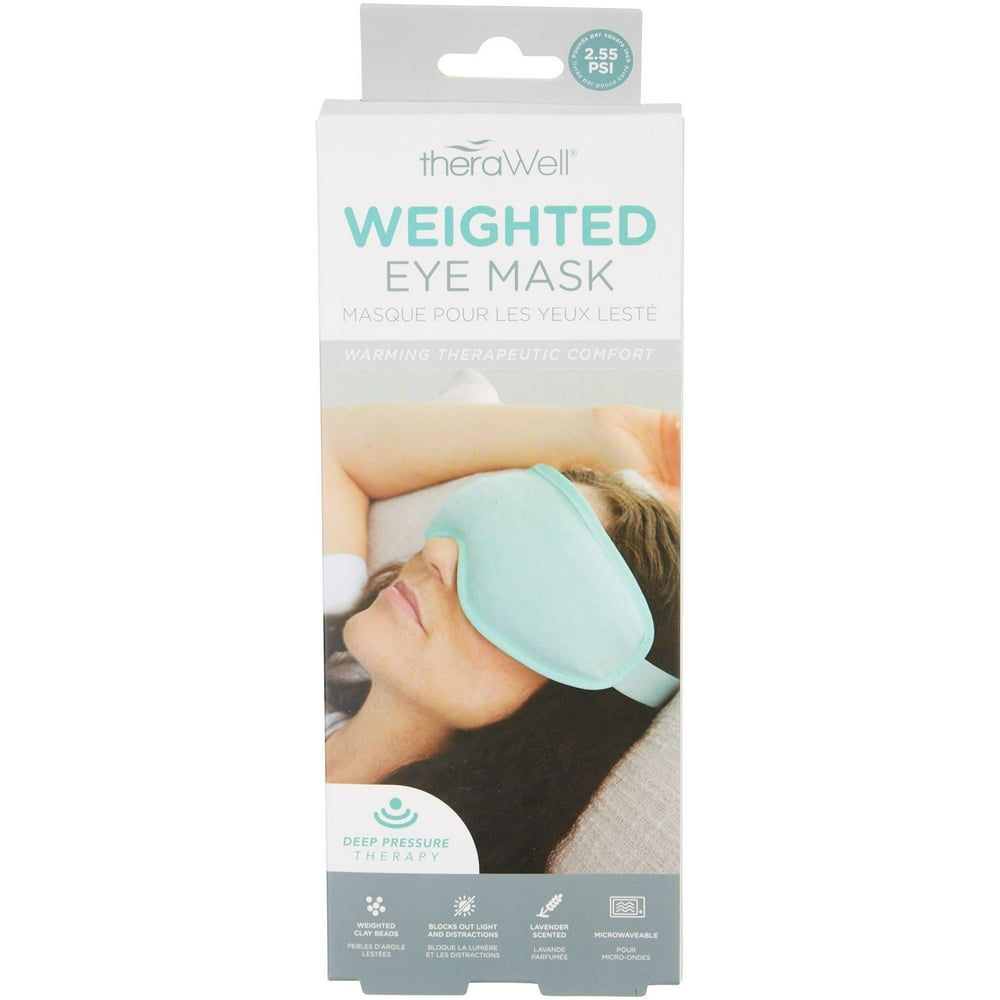Therawell LAvendar Scented Weighted Eye Mask One Size Teal green