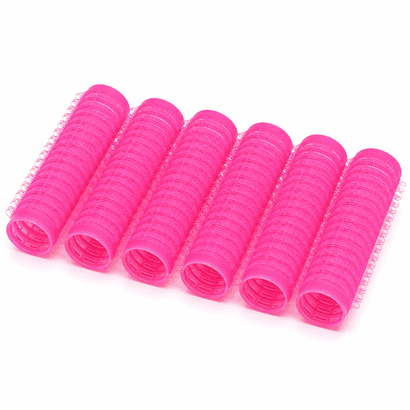 Kawihcie Small Professional 0.9 Inch PP, Nylon Soft Twist Hair Roller, 6 Piece Set, Self Grip, for Short Hair, Pink
