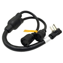 Parkworld 64804 Y Splitter Cord NEMA 6-50P to L6-30R Dual Twist Lock Oultets Y Splitter Adapter 3FT