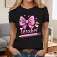 thumbnail image 5 of Xuyuer Women Graphic Print Round Neck Short Sleeve T-Shirt, Summer T-Shirt For School Season, 5 of 5