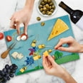 thumbnail image 4 of Pinwheel Cutting Board, Surreal View with Hanging Cloud Sky Rainbow Idyllic Meadow Fantasy World Landscape, Decorative Tempered Glass Cutting and Serving Board, in 3 Sizes, by Ambesonne, 4 of 5