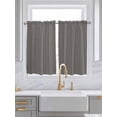 thumbnail image 2 of Tier Curtains 45 Inches Long, Black Striped Window Treatment Curtain Drapes, Modern Simple Farmhouse Beige Vintage Window Half Privacy Curtains for Bedroom Bathroom, 42"x45", 2 Panels, 2 of 7