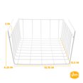 thumbnail image 3 of YBM Home White Under Shelf Wire Basket Storage Organizer for Kitchen Pantry - Hanging Storage Cabinet Organizer Rack Adds Extra Storage Space Underside the Shelf, Medium, 3-Pack, 3 of 7