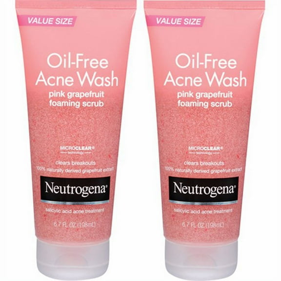 Neutrogena Oil-Free Acne Wash Pink Grapefruit Foaming Scrub, 2 pk./6.7 fl. oz.