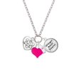 thumbnail image 2 of Delight Jewelry Silvertone Celtic Knot Heart - Hot Pink Heart Nurse Strong Zoe Necklace, 2 of 4