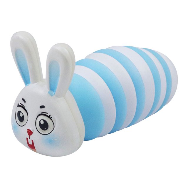 Fridja Glow Decompression Rocking Rabbit, Protection Color Slug Parent-child Toy Puzzle Caterpillar, Luminous Product Christmas Gift for Kids