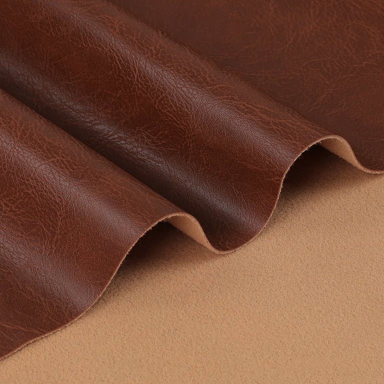 2 Yards 54 Wide Vinyl Fabric Thick Marine Grade Faux Leather Fabric Heavy  Duty PU Leather Fabric Cotton Back Home Decor Fabric for Hand Crafts DIY  Craft Upholstery, Brown 