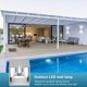 thumbnail image 4 of apliques de pared para interior y exterior, ángulo de haz ajustable, aplique de pared LED con carcasa de aluminio, diseño superior e inferior, aplique de pared impermeable IP65 (luz blanca), 4 of 5