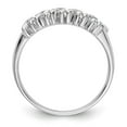 thumbnail image 2 of Solid 14K White Gold Five Stone Diamond Wedding Band Ring Size 5 (.5 cttw.), 2 of 8
