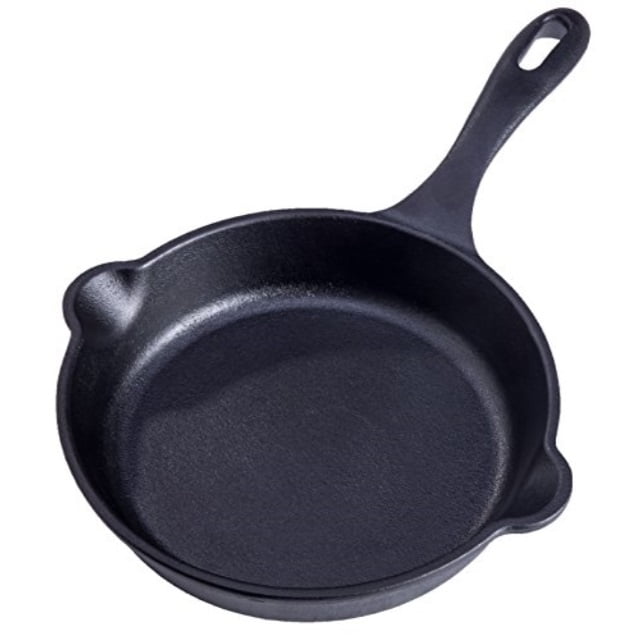 Victoria Cast Iron Egg Skillet - Individual Tapas Pan, Pre-seasoned, Nonstick, 6.5 inch