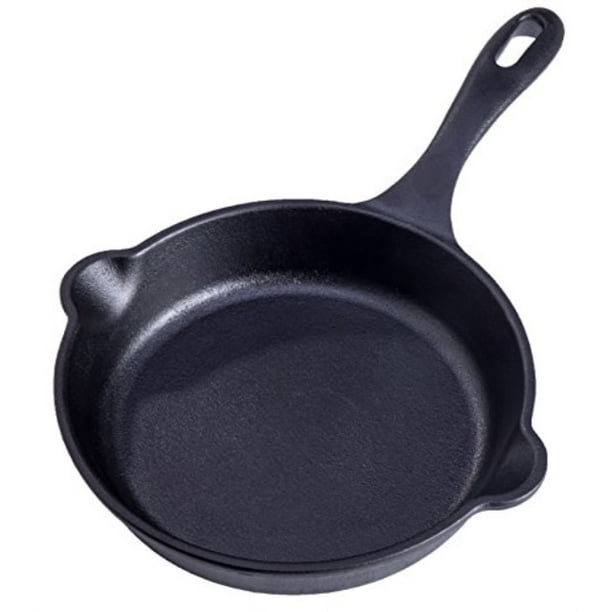 Victoria Cast Iron Egg Skillet Individual Tapas Pan, Preseasoned