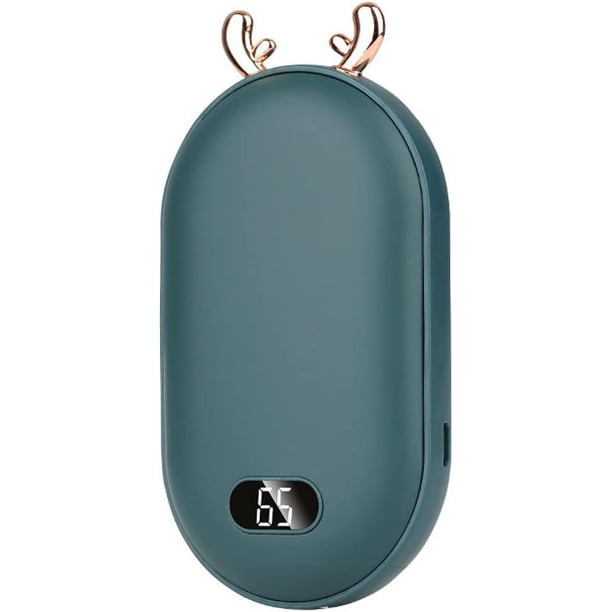 Calentador de Manos Recargable, 5200mAh Calentador de Bolsillo Portátil Eléctrico, Banco de Energía Calentador de Bolsillo USB Recargable y Pantalla Digital, Regalo de Invierno Ideal para Deportes en