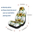 thumbnail image 4 of Naloa Sunflowers (2) Car Seat Covers 2PCs Front Car Seat Covers Universal fit for Most Cars SUVs and Trucks - 2 PCS, 4 of 5