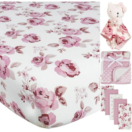 Modern Moments by Gerber Baby & Toddler Girls Bedding & Blankets Set, 8-Piece