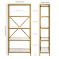 thumbnail image 7 of Evelyn&Zoe Etta 63" Tall Rectangular Bookcase, Brushed Brass, 7 of 7