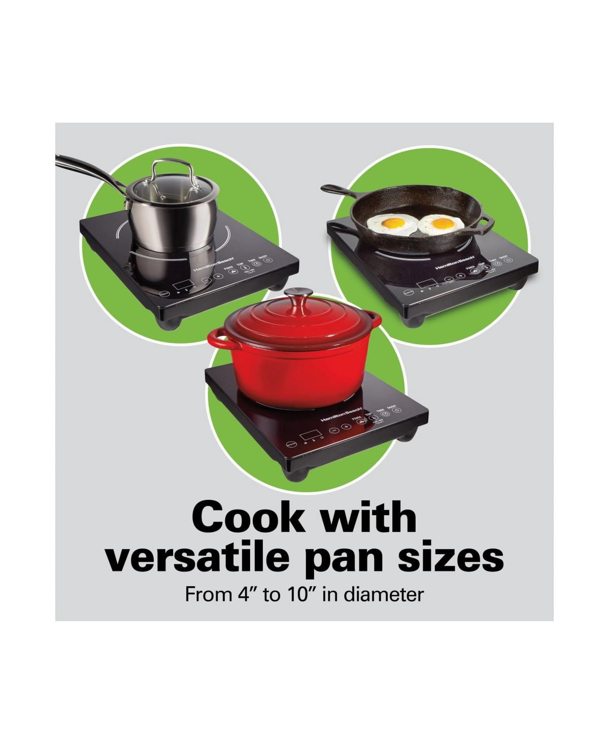 Single Induction Cooktop with 10 Heat Levels - Fast Boiling & Flexible Cooking