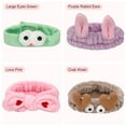 thumbnail image 6 of NOGIS 4 Pieces Animal Themed Spa Headband Cute Makeup Headband Lovely Ears Hair Band for Washing Face Elastic Cosmetic Head Wrap for Women Girls, 4 Styles, 6 of 7