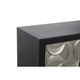 thumbnail image 5 of DecMode Modern Wood 3 Door Cabinet with Black/Silver Finish and Crescent Moon Design, 47"W x 32"H, 5 of 17
