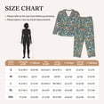 thumbnail image 4 of Pofeuu Foxes and Birds in Forest Print Womens Pajamas Set Long Sleeve Sleepwear Button Down Nightwear Soft Pj Lounge Sets Button Down Pajamas Women-XX-Large, 4 of 7