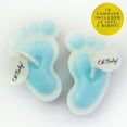 thumbnail image 2 of Baby Shower Party Favors for Guests for Boys Blue Footprint Candle Pack of 10, 2 of 7