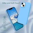 thumbnail image 2 of iPhone 13 Case,Phone Case for iPhone 13,Slim Fit Liquid Silicone Soft Gel Rubber Lightweight Microfiber Lining Shockproof Anti-Scratch Protective Phone Cover for iPhone 13 6.1'', Bright Blue, 2 of 17