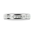 thumbnail image 2 of 925 Sterling Silver Princess Cut White Cubic Zirconia Milgrain Eternity Band Ring, Women Wedding Ring, 2 of 3
