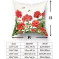 thumbnail image 6 of Spring Summer Pillow Covers 18×18 Inch Set of 2 Geranium Watercolor Flowers Decorative Indoor Throw Pillow Covers Cushion Cover for Home Decor Bedroom Living Room Couch Sofa Bed, 6 of 6