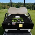 thumbnail image 3 of COEQINE Golf Cart Seat Cushion Cover, Portable Design Folds with Handle, Universal Fit 51.2x30.3", Quilted Comfort Padding with 4 Pockets, for 2/4 Person Seats, Golf Relax Themed Quote, 3 of 8