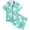 A-Light Green59, variant on JAJAHO Kids Girls Pajama Sets Ocean Animal Printed Short Sleeve Satin Sleepwear Summer Loungewear Shorts Set 2-13Y