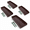 Brown, variant on 4 Pack Black Gutter Downspout Extensions Rain Splash Block Diverter for Cement Floor Lawn Ground