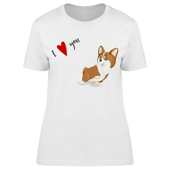 I Love You Corgi T-Shirt Women -Image by Shutterstock, Female x-Large
