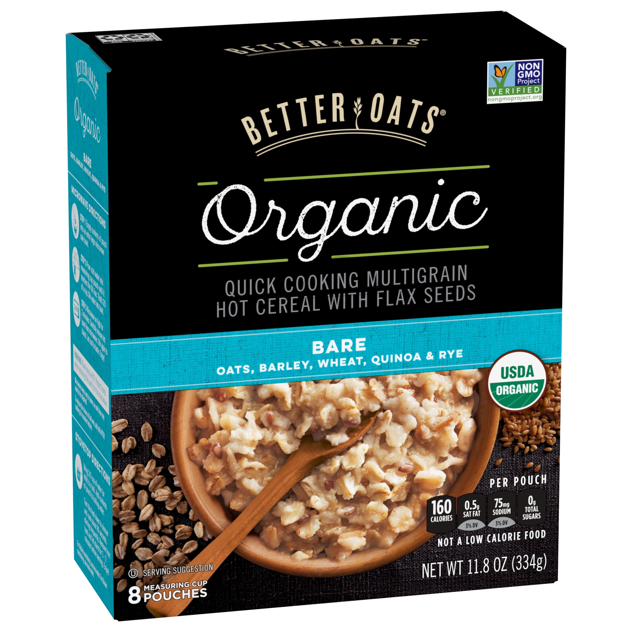 Better Oats Instant Multigrain Hot Cereal with Flax, 11.8 oz (Pack of 1)