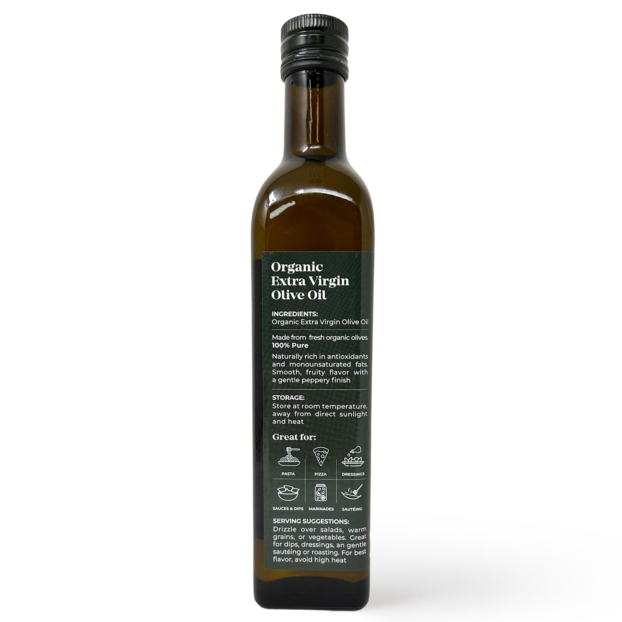 Food To Live Organic Extra Virgin Olive Oil, 16.9oz (500ml) – Kosher, Vegan (Pack of 6)