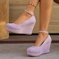 thumbnail image 5 of YLYL Women Suede Moccasins Loafers with Beaded Fashion Comfortable Round Toe Slip on Work Walking Flats Shoes, 5 of 9