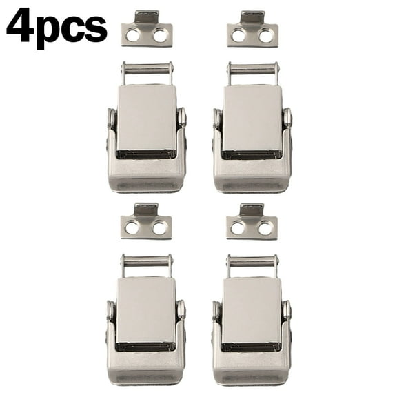 4pcs Spring Hinge Lock Stainless Steel Hinge Duckbill Buckle For Cabinet Boxes