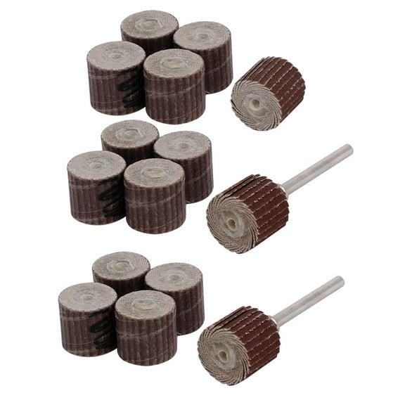 Unique Bargains 400 Grit 13mm Dia Sandpaper Flap Sanding Wheel Grinding Polishing Tool 15pcs