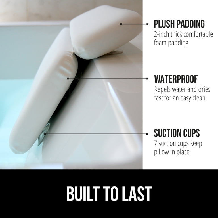 Gorilla Grip Bath Pillow 2-Panel White photo 2