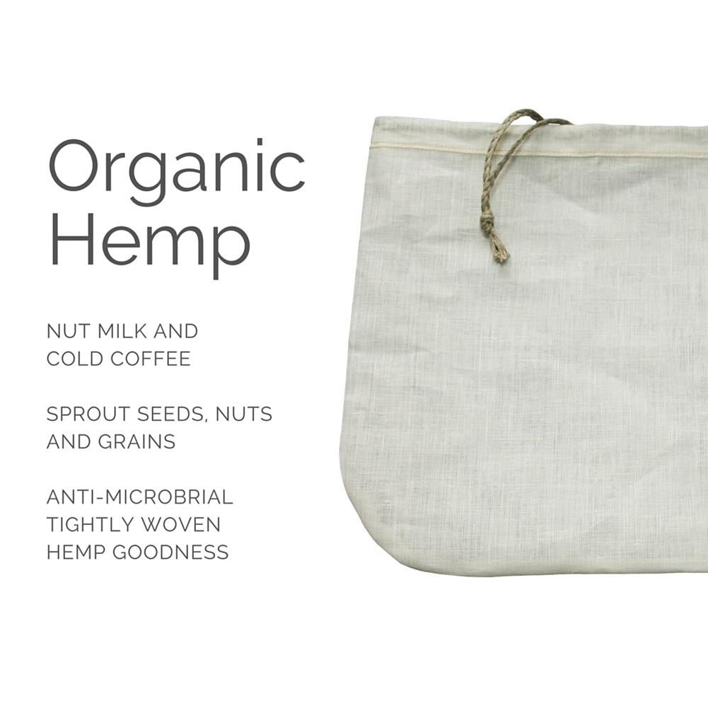 20pcs Strainer Bag Food Milk Nut Organic Cotton Reusable Hemp Grade Filter Tools 