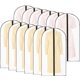 thumbnail image 1 of 12pcs Fundas Ropa Armario, Protectores de Ropa Transparente Anti-Polvo y Transpirable con Cremallera para almacenamiento Vestidos Largos, Trajes, Abrigos, Blusas (Borde negro,, 1 of 5