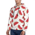 thumbnail image 3 of Rateoe Watermelon Pattern Mens Hoodie, Pullover Hooded Sweatshirt, Kangaroo Pocket Hoodie Ideal for Daily Wear, Travel and Home-3X-Large, 3 of 7