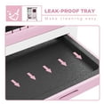 thumbnail image 5 of Rabbit Hutch Bunny Cage Outdoors & Indoors with Wheel, Two Layer Guinea Pig House,White with Pink, 5 of 9