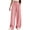 Pink, variant on Women'S High Waist Slim Fit Draped Casual Tie Front Wide Leg Pants Blue XL