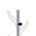 thumbnail image 2 of Benjara 34" Wall Mounted Coat and Hat Rack with 8 Hooks- Silver Metal Frame, 2 of 9