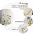 thumbnail image 5 of Extra Long Shower Curtain 72x84 Inch, Blue Floral Shower Curtain Waterproof Bathroom Decor Yellow Flower Butterflies Country Plant Fabric Bath Curtain Set Accessories with Hooks, 5 of 6