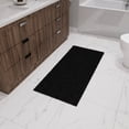 thumbnail image 2 of Ottomanson Plush Shag Bath Rug, Non-Slip Bathroom Mat with Rubber Backing, 24" x 48", Black, 2 of 8