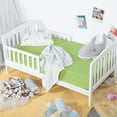 thumbnail image 5 of 2 Pack Microfiber Easy Care Fitted Crib Sheet, Ultra Soft and Cozy Toddler Sheet for Baby Boys and Girls, Sage Green, 28" x 52", 5 of 5