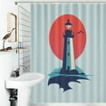 thumbnail image 4 of Sunset Lighthouse Shower Curtain for Bathroom Bath Curtain Polyester Fabric Waterproof Bathroom Curtain with 12 Hooks, 4 of 7
